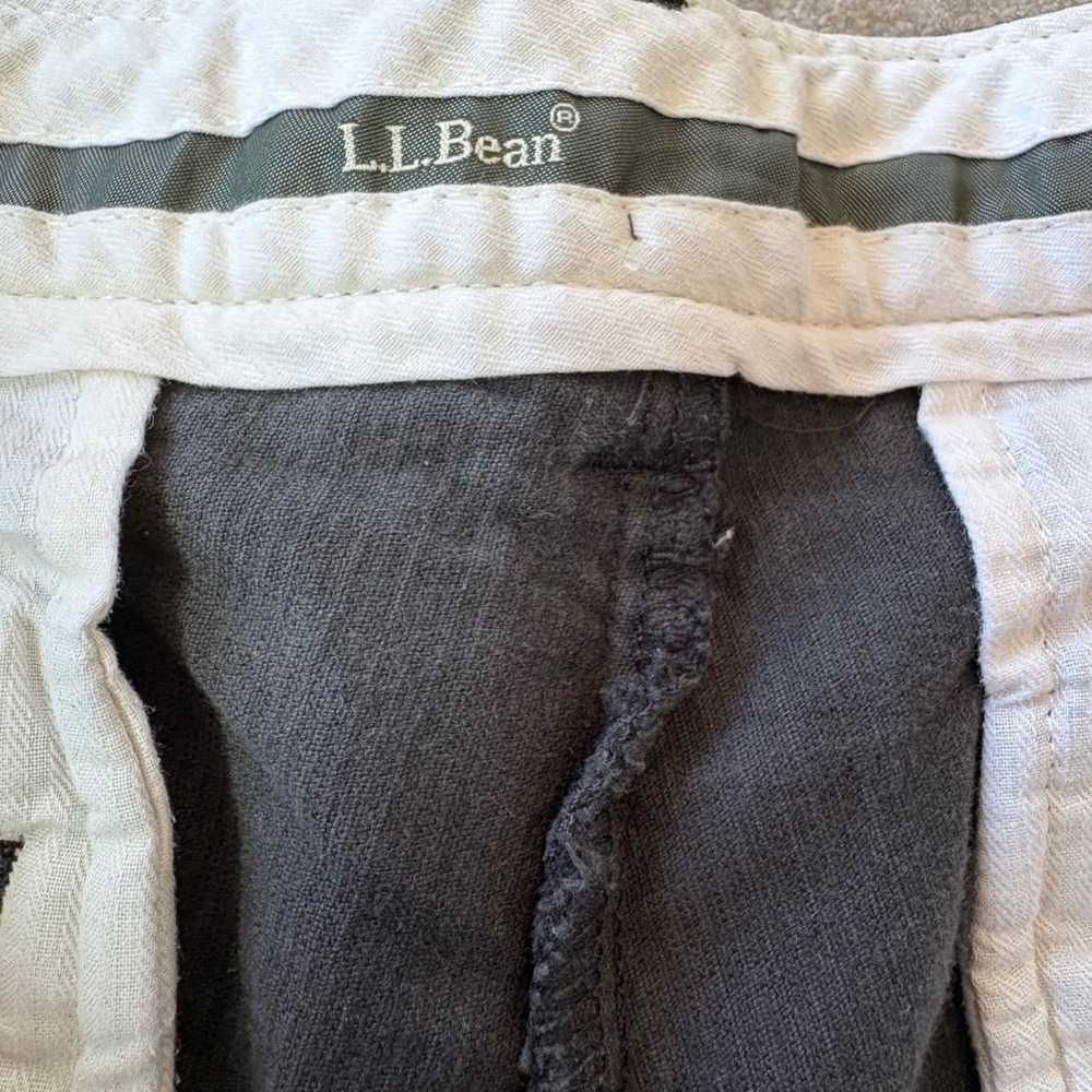 L.L. Bean Corduroy Pants Mens 36x28 Charcoal Grey Academia Stretch Trousers - Picture 8 of 12
